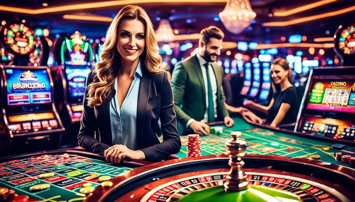 Meja blackjack dengan dealer berpengalaman dalam sesi M-World Championship